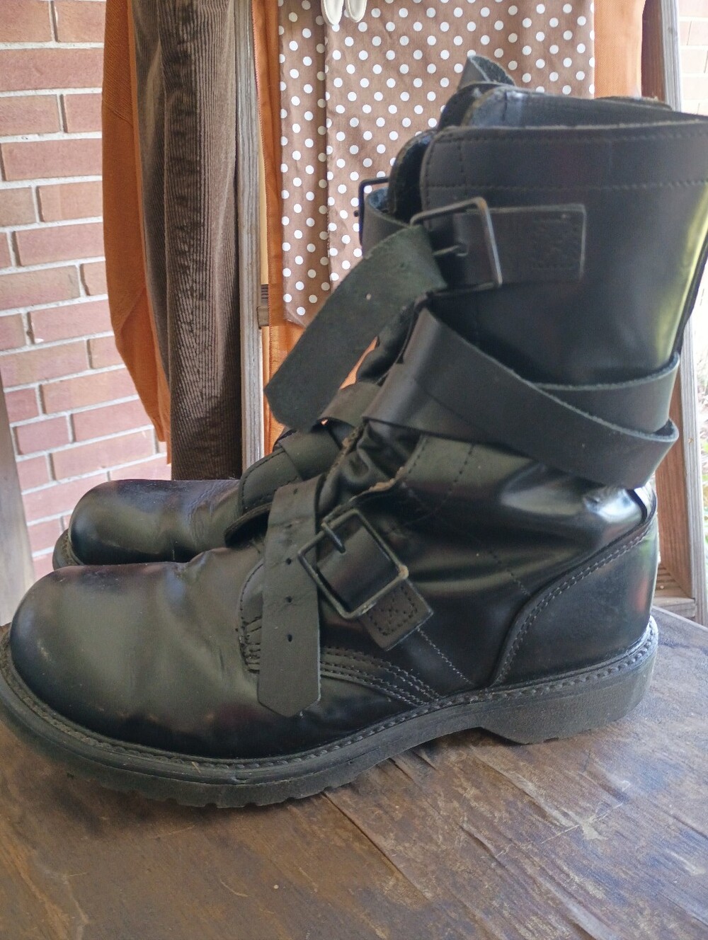 Vintage H&H Brand Military Tanker Boots